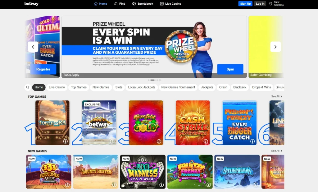Betway Casino Games